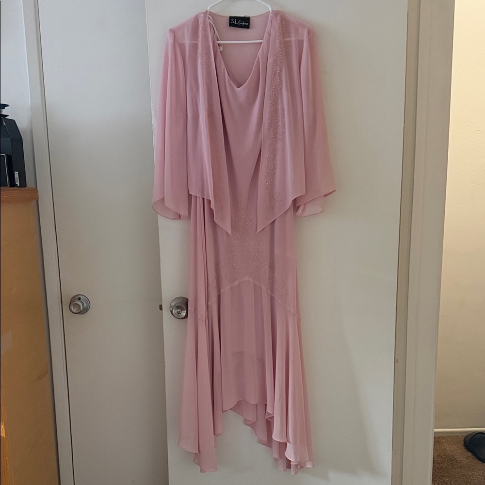 SL Fashions Light Pink mermaid tail Evening Dress